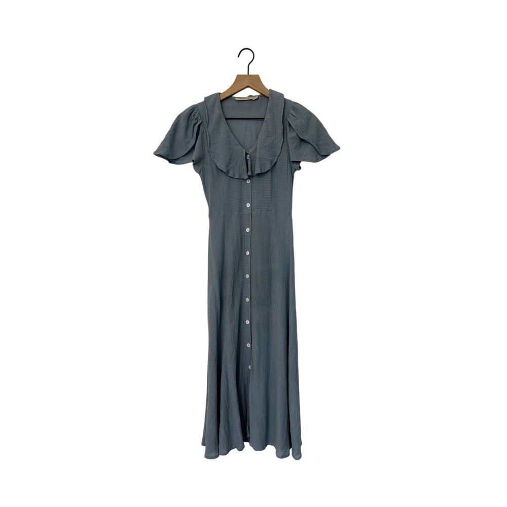 Christy Dawn The Daisy Ruffle Dress in blue